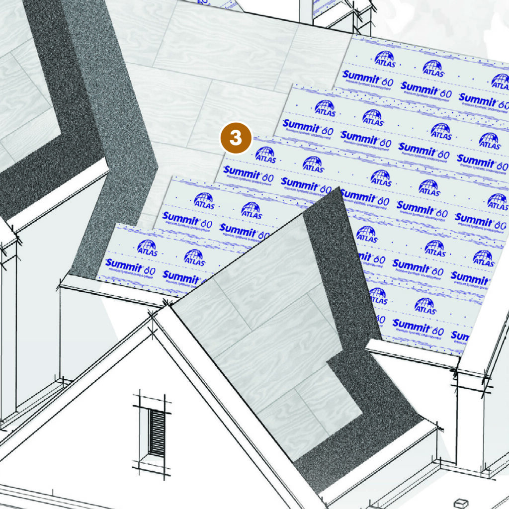 Step 3 of roofing diagram.